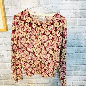 Dress barn floral sweater